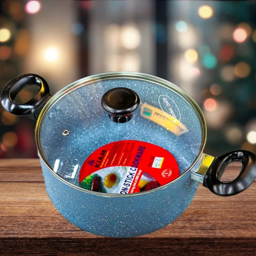 Kiam Non-Stick Casserole 28cm With Glass Lid 6