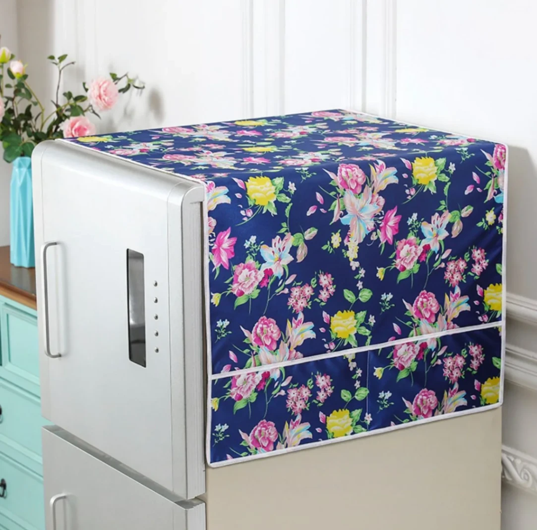 Blue Printed freeze Cover FC-127, Refrigerator Dust Proof Cover, Fridge Top Cloth 5