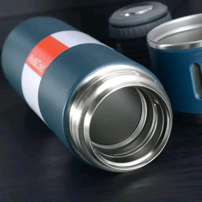 Vacuum Flask Gift Set -Vacuum Flask Set with 3 Cups/ Stainless Steel Vacuum Flask Set/ Coffee Mug/ Tea Mug/ Travel Mug 4