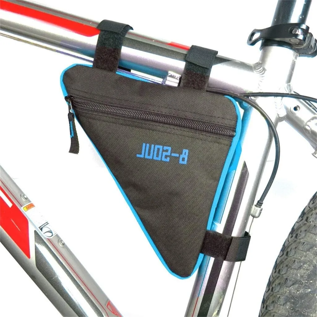 Bike Bag Frame Nylon Bike Triangular Bag Oxford Bag Installation To Mountain Bikes Bicycles Racing Bicycle Bike Triangle Cycling Bicycle Front Tube Frame Pouch Saddle Bag 2