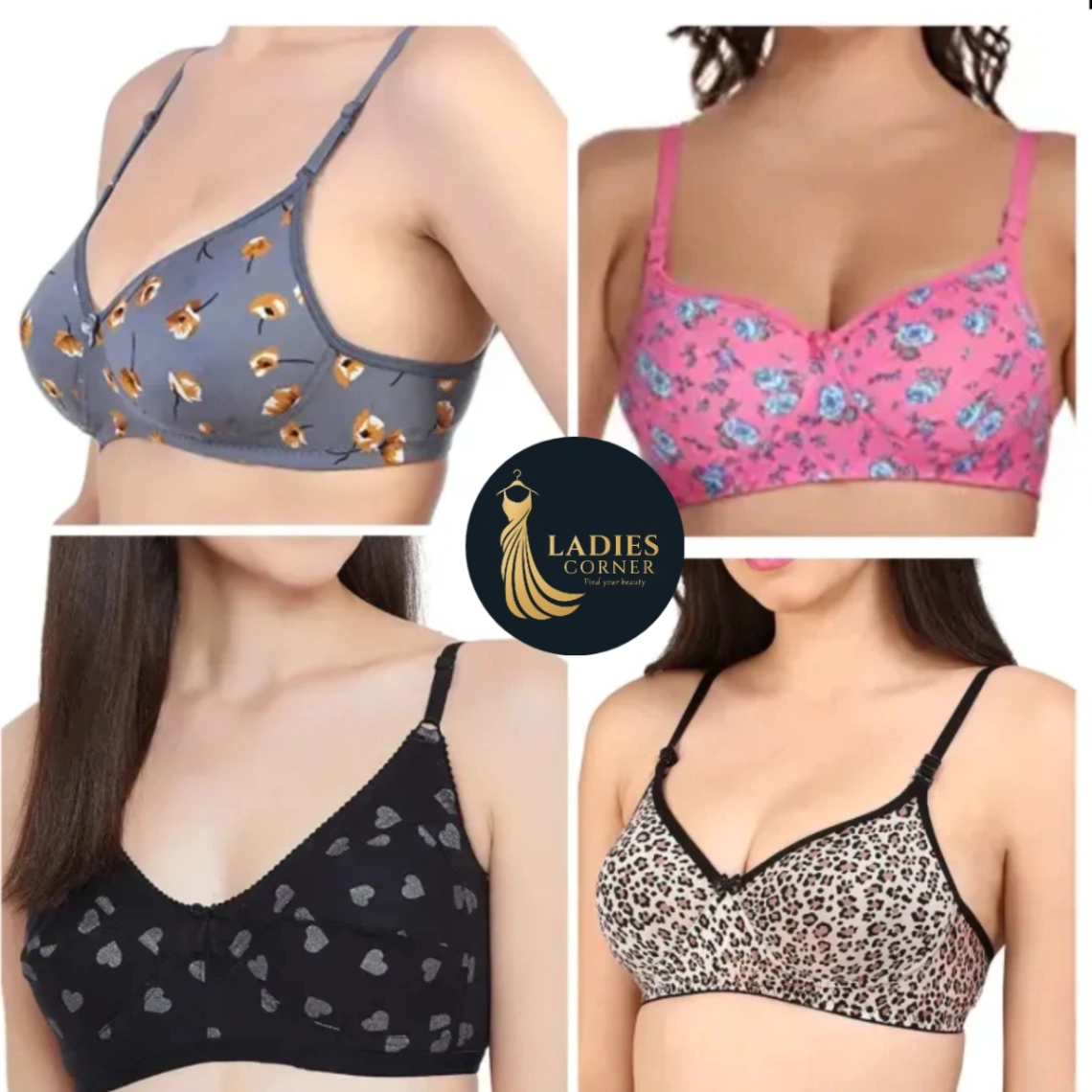 Standard Steach And Qualityful Stretchable Printed Bra For Womens And Girls 4