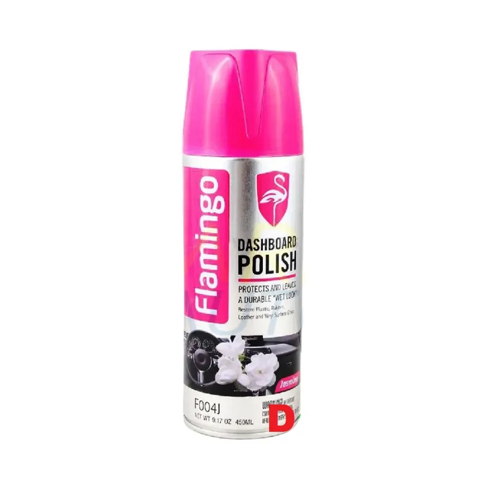 Flamingo Dashboard Polish Jasmine- 450ml, Car Motorbike Leather, Plastic, Rubber, Wood Spray Polish 2