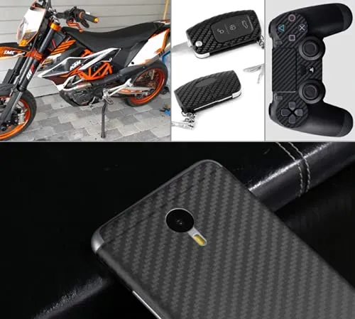 Sticker Black Carbon Fiber 18 3 Vinyl Wrap Texture 3D self adhesive DIY Decor Bike Motorcycle Car stickers 3
