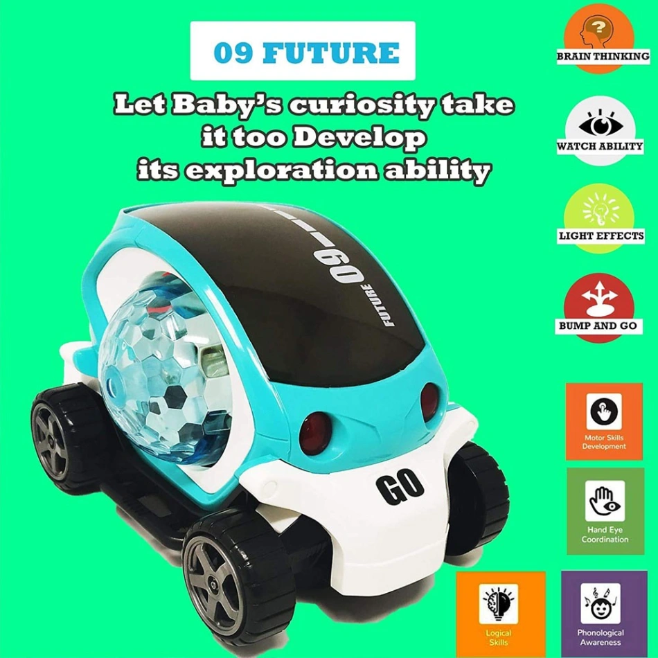 09 Future Car Rotate 360° with Flashing Light & Music 3D Electric Toy Cars for Kids. Didai 09 Future Car 5
