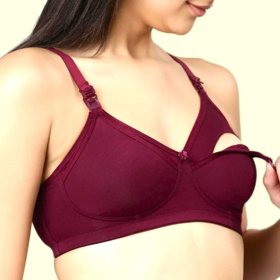 Breastfeeding Bra, Maternity & Nursing Bra, Women's Cotton Non Padded Bra 6