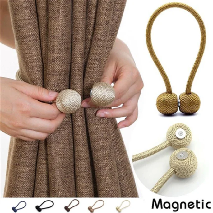Magnetic Curtain Buckle, Modern Curtain Holder, Multicolor Decoration, Living Room Accessories - 1 Pair 5