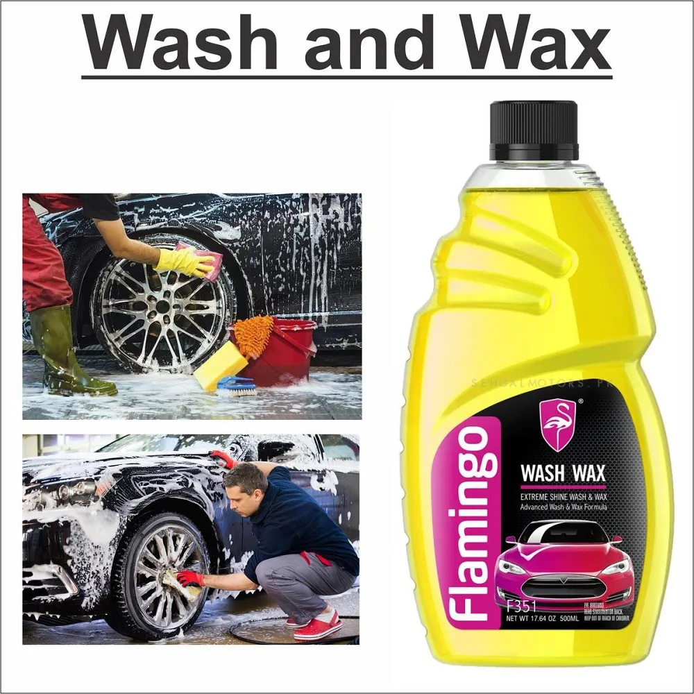Flamingo Wash Wax Ultra Shine Wash Wax with Advanced Formula 500ml Car wash shampoo Motorcycle wash shampoo Bike wash shampoo 2
