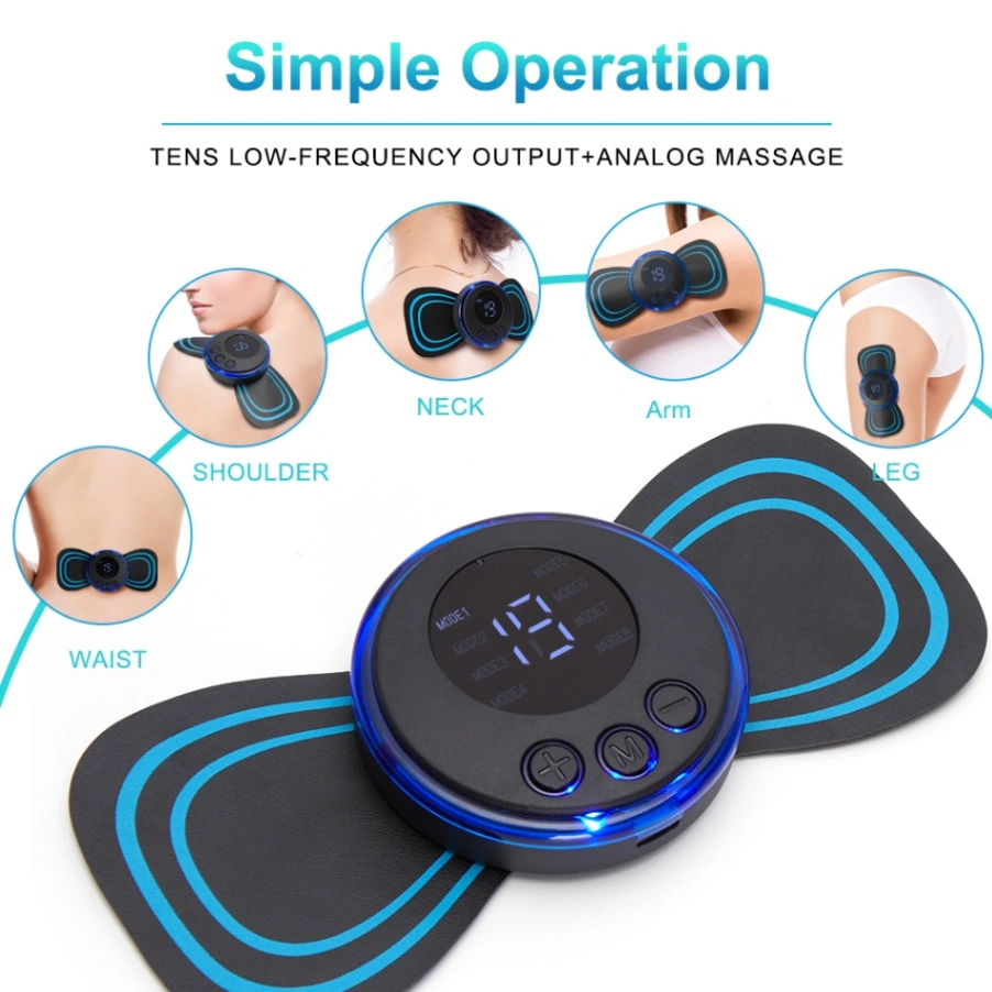 Neck Massager Portable Mini Electric Cervical Massage Stimulator Pain Relief Back Meridian Massager 4