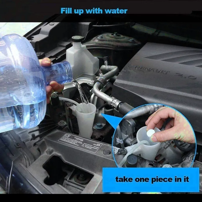 10 PCS Car Windshield Glass Washer Cleaner Compact Effervescent Tablets Detergent Car Beauty Tool Car Accessaries 5