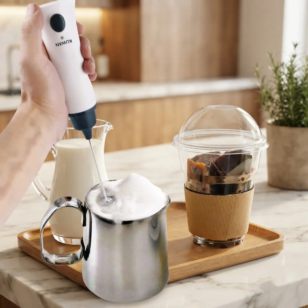 Hand Liquid Mixer foamer and Coffee Maker Juice Maker Rechargeable 2