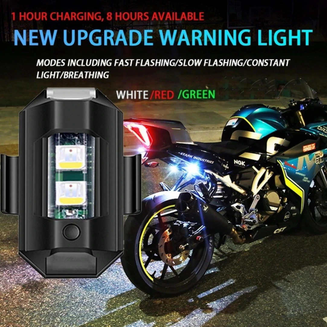 Hot Universal LED Anti collision Warning Light Bicycle Tail Light Bike Helmet Light Mini Signal Light Drone with Strobe Light 7 Colors 3