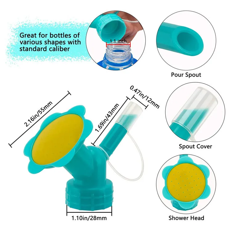 Mini Bottle Cap Sprinkler Nozzle Plastic Watering Can Spout Plant Watering Can 6