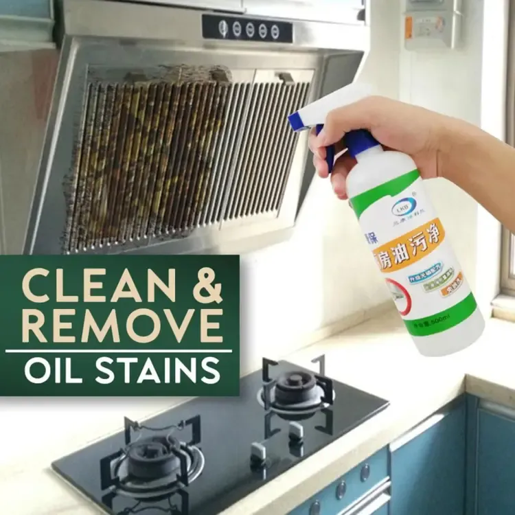 Kitchen Cleaner Spray-450ml, Kitchen Oil & Grease Stain Remover 4