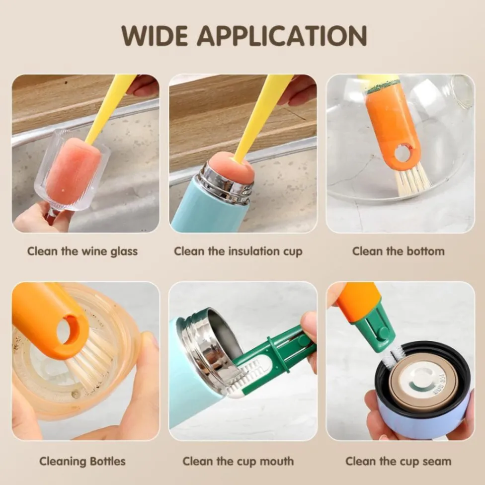 3 in 1 Multi Bottle Cleaning Sponge Brush 5