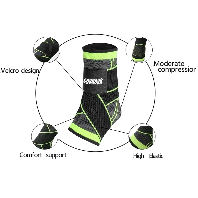 Pressurized Support Ankle 1pcs, Breathable Ankle Compression Sleeve with Adjustable Wrap 6