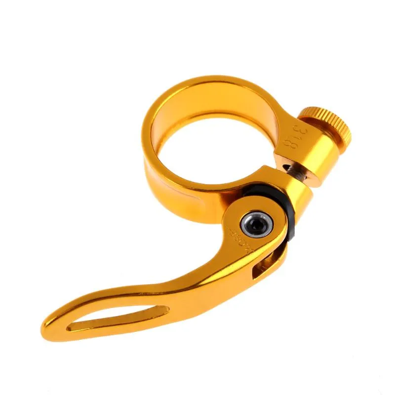 Aluminum Alloy Seatpost Clamp Quick 31.8mm MTB Bike Cycling Saddle Seat Post Clamp Quick Release Lock 4