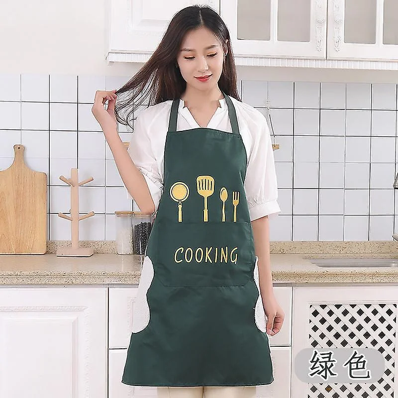 Kitchen Cooking Apron, Waterproof & Anti-Oil Polyester Kitchen Apron, Restaurant Apron for Chef Cooking 2