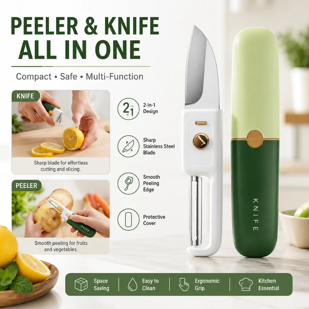2 in 1 Fruit Knife & Peeler 1