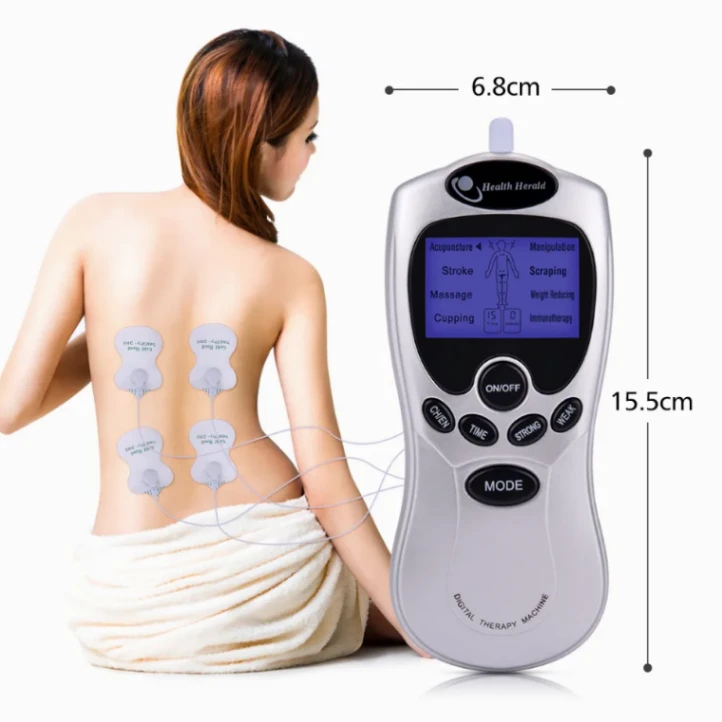 Digital Therapy Machine 4 Pad Therapy Machine Massager Back Pain Relief Slimming Body Acupuncture Pulse Stimulator Massage Body Massager 3