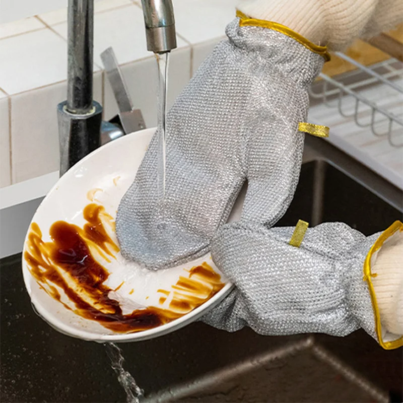 Steel Wire Dishes Cleaning Gloves for Kitchen 3