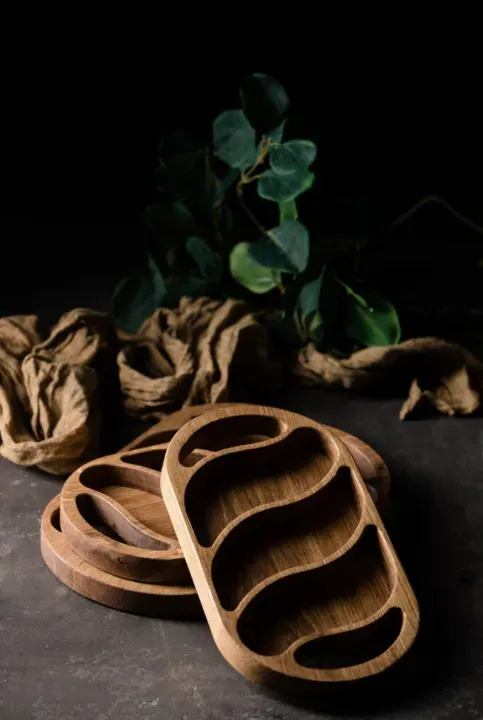 Hardwood Serving Tray For Snacks Cutting Board Plate 2 In 1 4