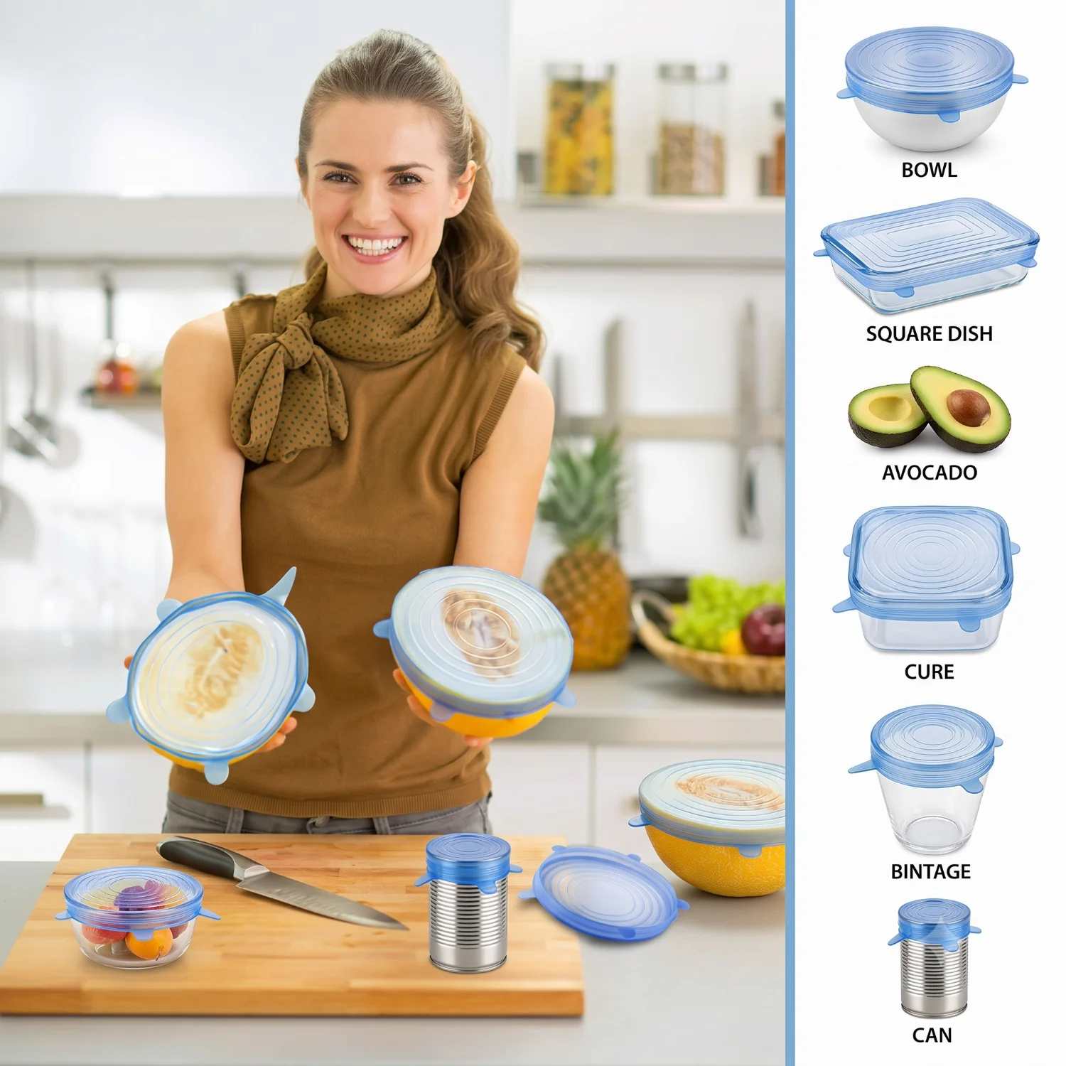 6pcs Silicon (Small) Food Cover Set 2
