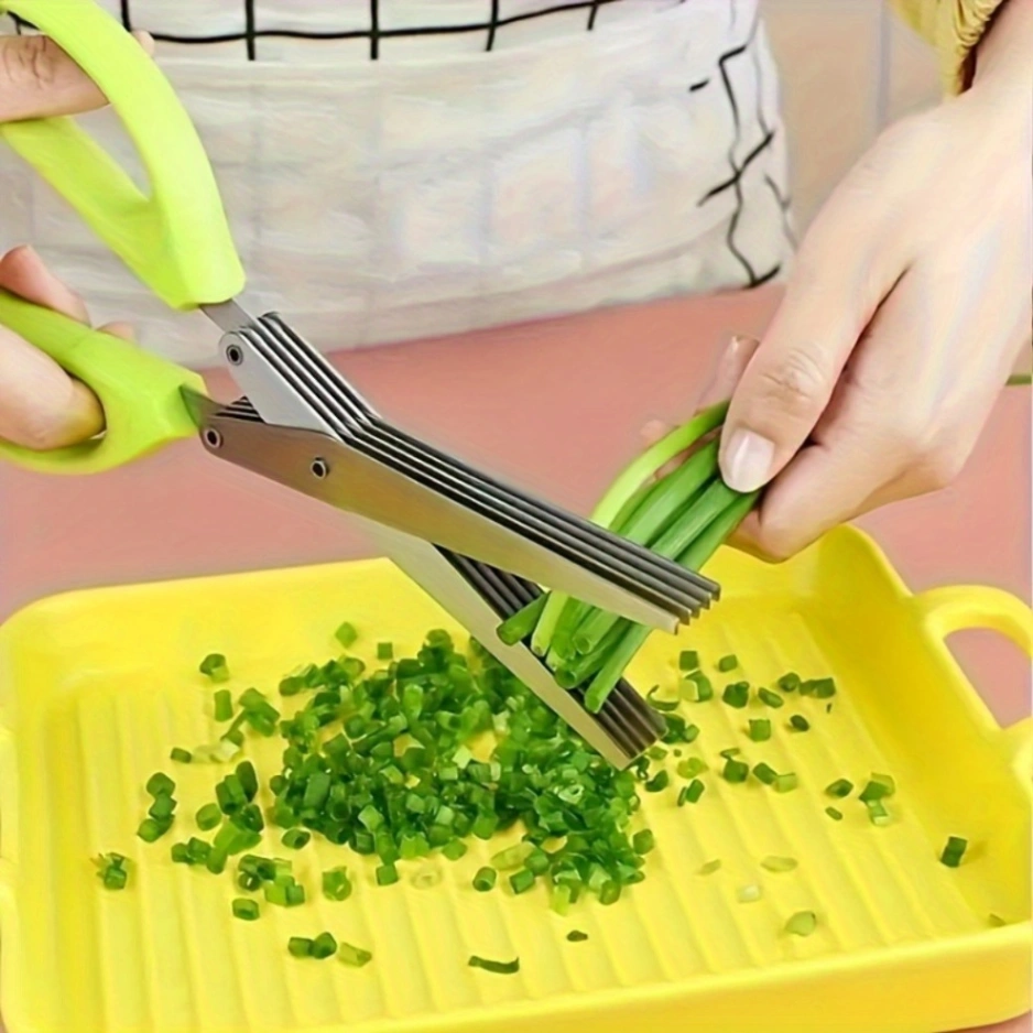 Herb Scissor 5 Blades, Cuts, Slices and Chops Herbs 5x Faster - Ideal Time-Saving KitchenTools 7