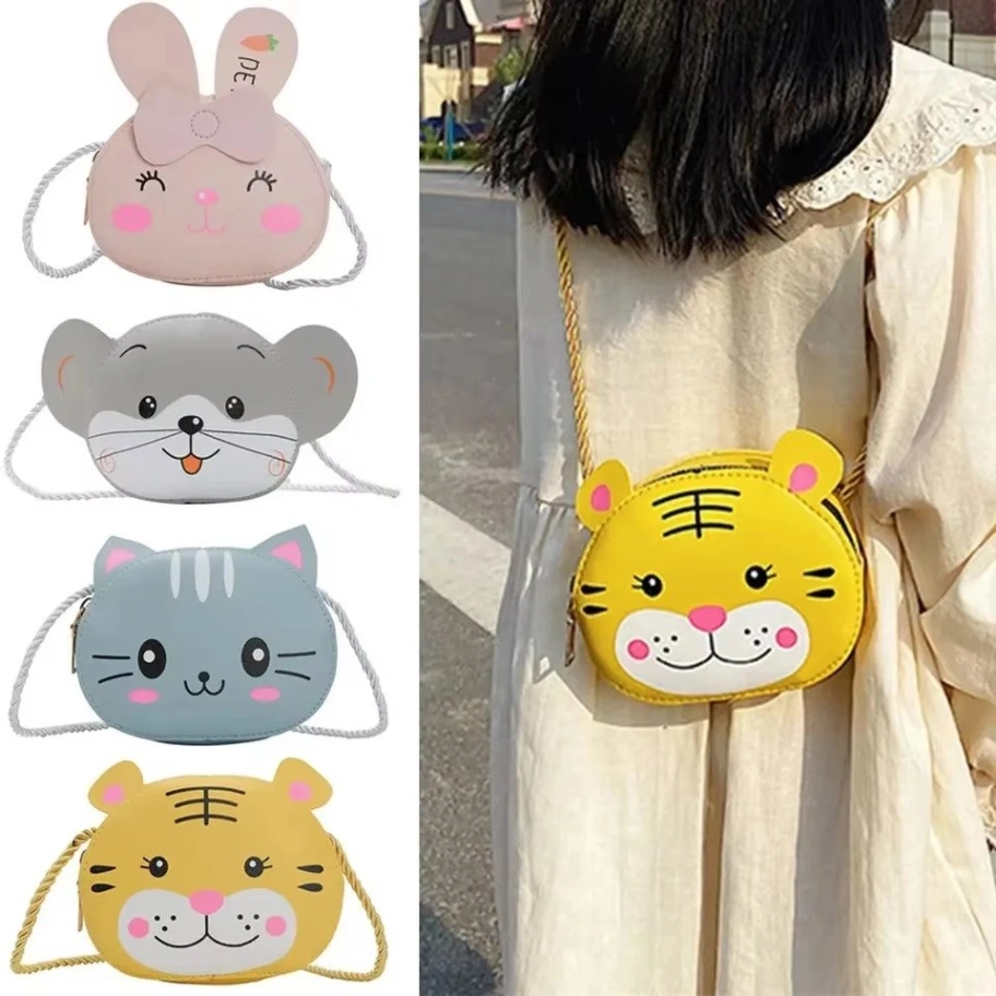 Fashion Mini Rabbit Cat Animal Shape Penny Purse Kids Girls Purses Crossbody Handbags 2