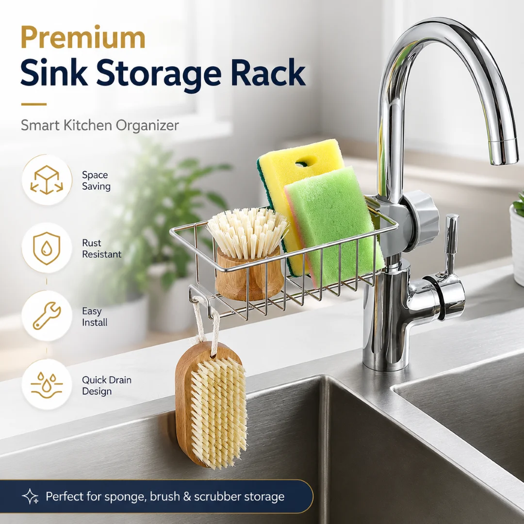Faucet Rack Kitchen Sink Organizer Holder-1Pcs 1