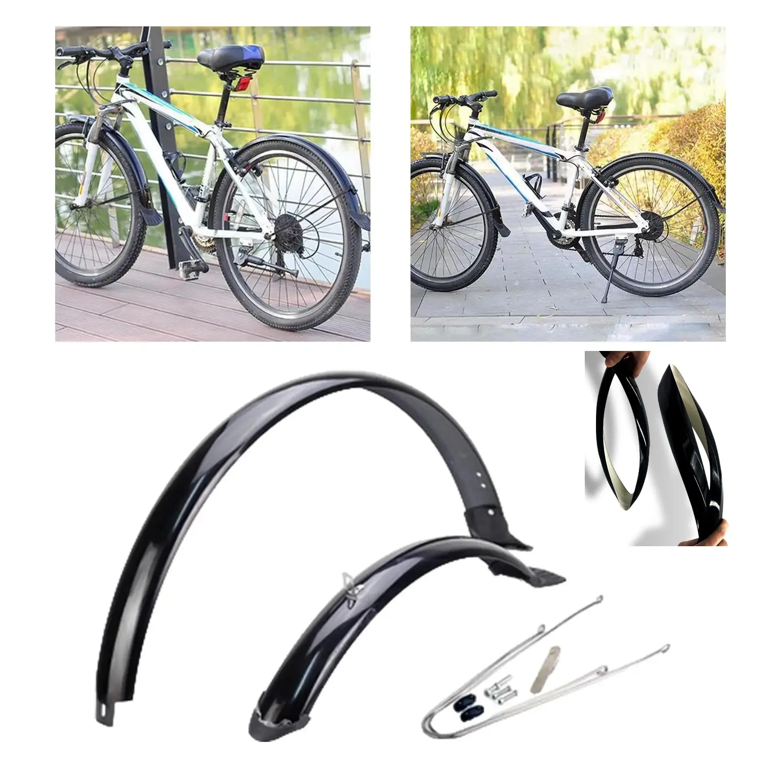 Bicycle Full mudguard 26 27 5 29 20 700C Reaching Front Rear Fender Durable MTB Road Folding Bike Mudguards 2