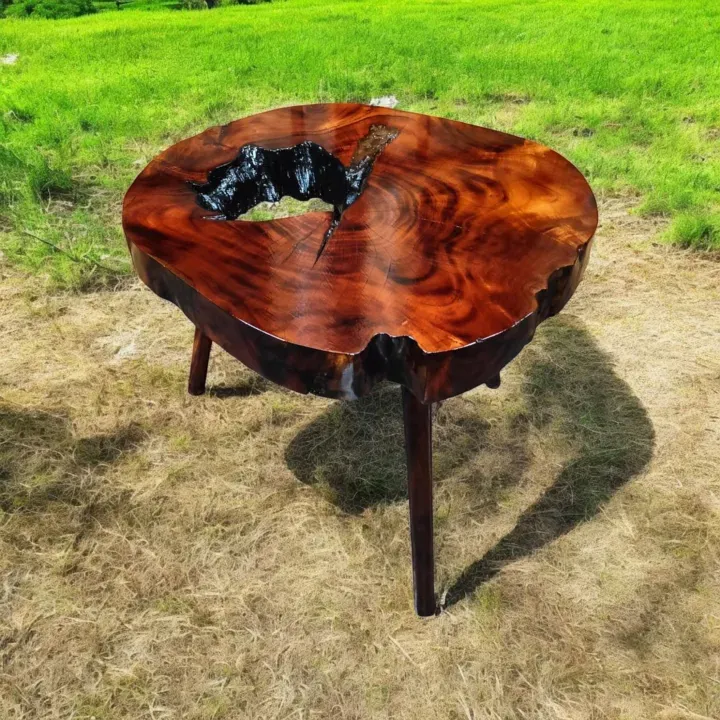 Live Edge Center Table 18 " Hight 22"/24" Top Daya 3