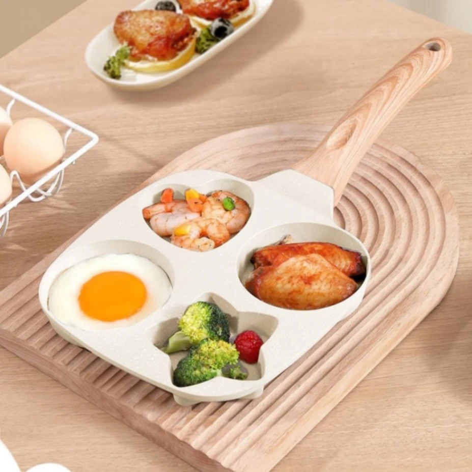 4-in-1 Nonstick Pan, Cooking Fry Pan for Breakfast Breakfast Frying Pan, Nonstick Egg Frying Pan, 7