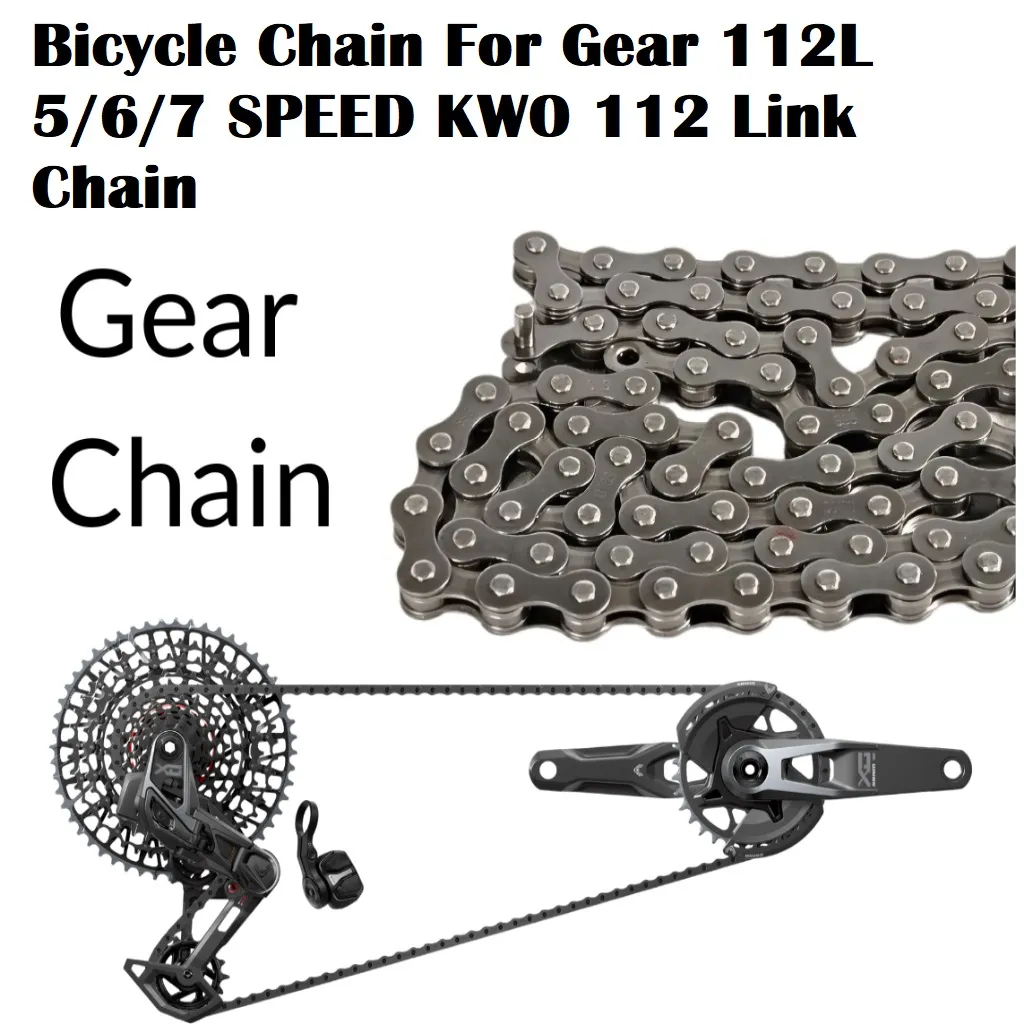 Bicycle Chain For Gear 112L 5 6 7 SPEED KWO 112 Link Chain 1