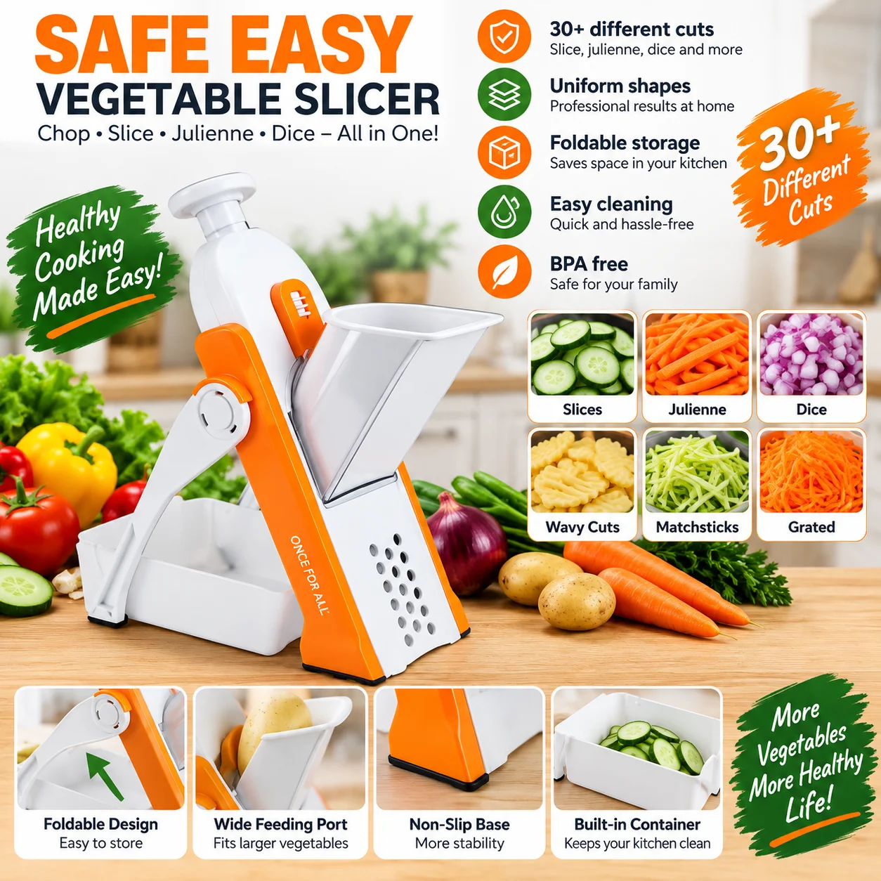 Spring Slicer Vegetable & Fruit Cutter 4