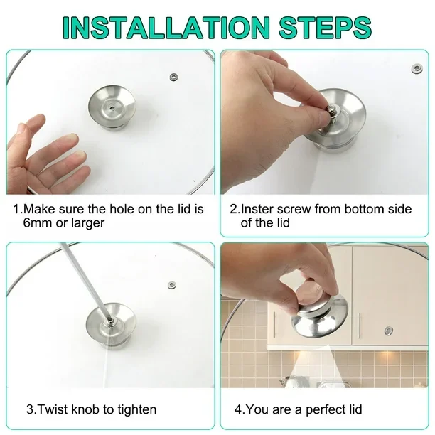 Universal kitchen pot knobs heat resistance lid handle picker for pots pans 5