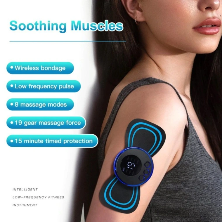 EMS Mini Portable Electric Neck, Back & Body Pain Relief Massager 1 PCS 2