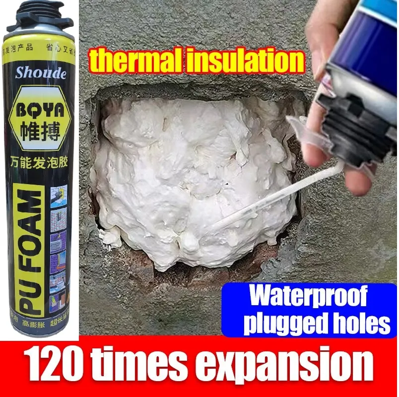 PU Foam Spray 750ml Expanding Spray Hardens In 3 Seconds PU Foam Sealant Waterproof Plugged Holes 2