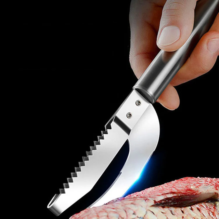 Fish Scale Knife Cut/Scrape/Dig 3-In-1, Fish Scale Knife, Fish Scaler Remover, 3-In-1 Fish Scaler Remover Cutter, Stainless Steel Fish Scale Remover, Stainless Steel 3 In 1 Fish Maw Knife 3