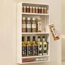 4 Layer Kitchen, Bathroom, Wall Mounted Shelf Multifunctional Toiletries Storage Rack. Kitchen Seasoning Bottle Storage Rack. Cosmetics Organizer 7
