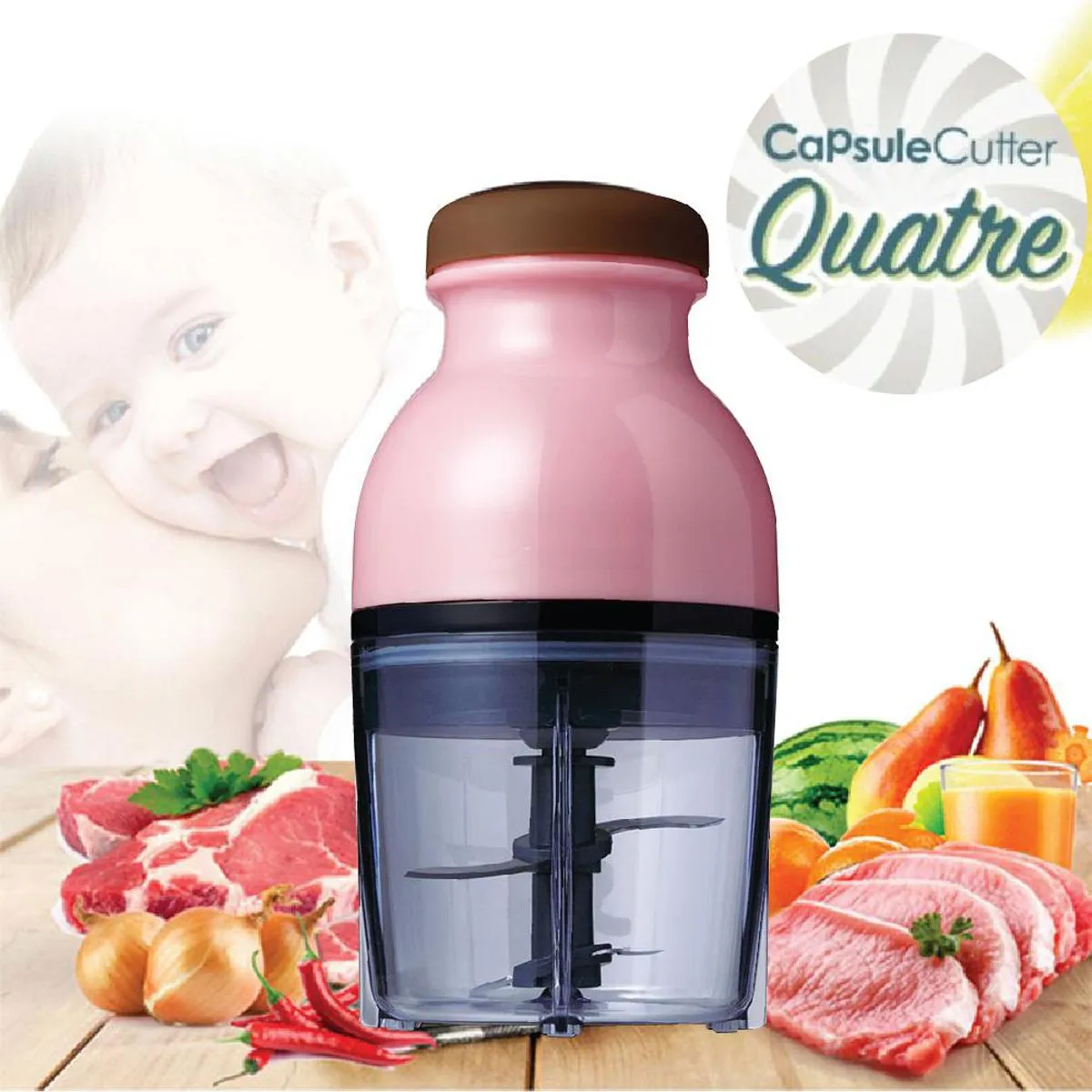 Fast and Smooth Food Preparation Capsule Cutter Food Processor Meat Mincer Blenders Mixers Grinder 2
