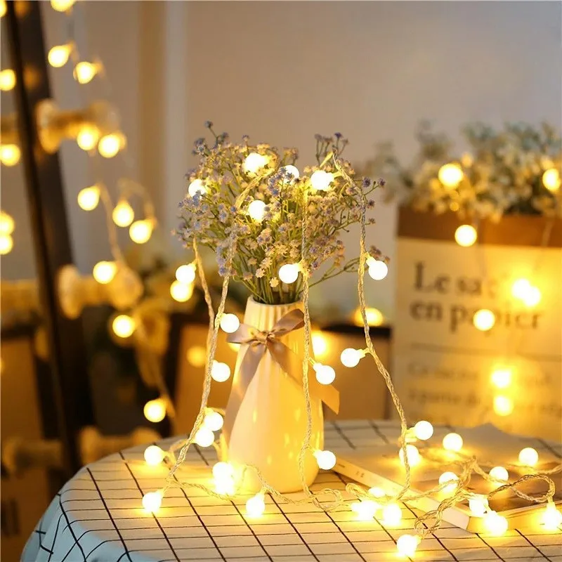 20 led Ball shape Fairy Lights, warm white snow ball Waterproof Decorative Fairy Lights 20 pieces set - Room Decoration Light 2