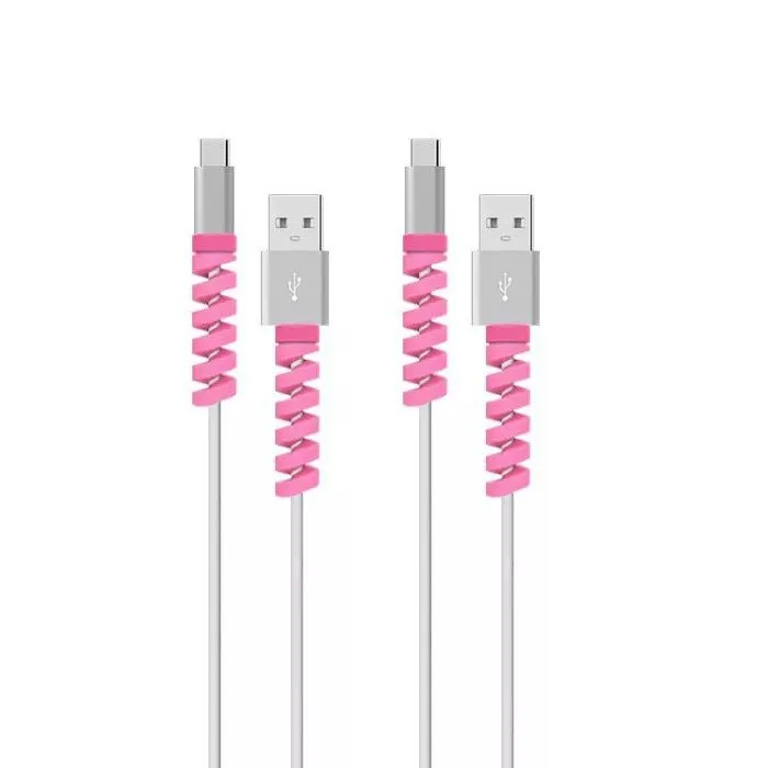 5 pcs Spiral Cable protector Data Line Silicone Bobbin winder Protective For all USB Charging earphone 7