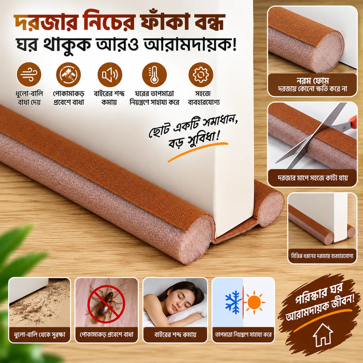 36 Inch Door Bottom Sealing Strip, Door Sealing Stopper, Door Foam 3