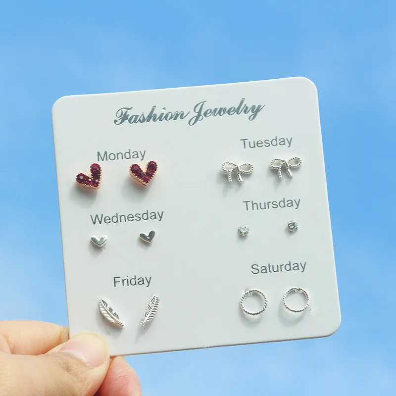 Week Earring Set Beaded Earings Ins Girl 3
