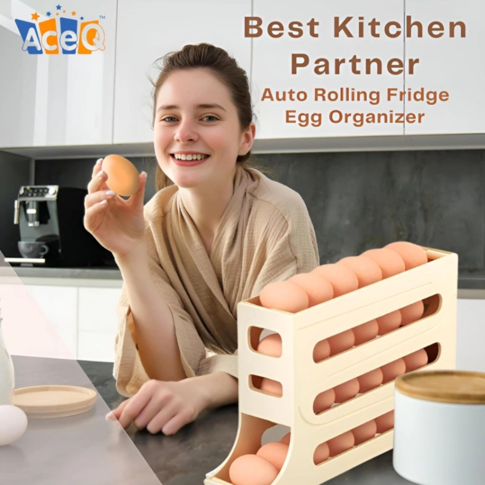 4-Tier Egg Holder for Fridge – Auto-Rolling, Space-Saving Egg Dispenser with Large Capacity (Holds 30 Eggs)𝐒𝐩𝐚𝐜𝐞 𝐒𝐚𝐯𝐢𝐧𝐠 𝐄𝐠𝐠 𝐝𝐢𝐬𝐩𝐞𝐧𝐬𝐞𝐫 7