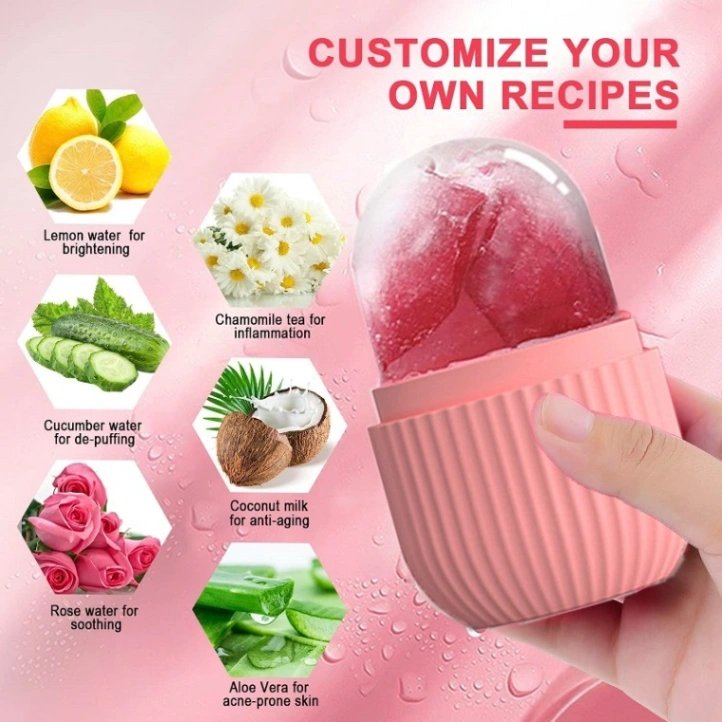 Ice Roller For Face, Beauty Facial Massage Ice Roller, Glow Cube Ice Roller for Face, Skin Care Tools for Eye Wrinkles, Acne Puffiness Relief 7