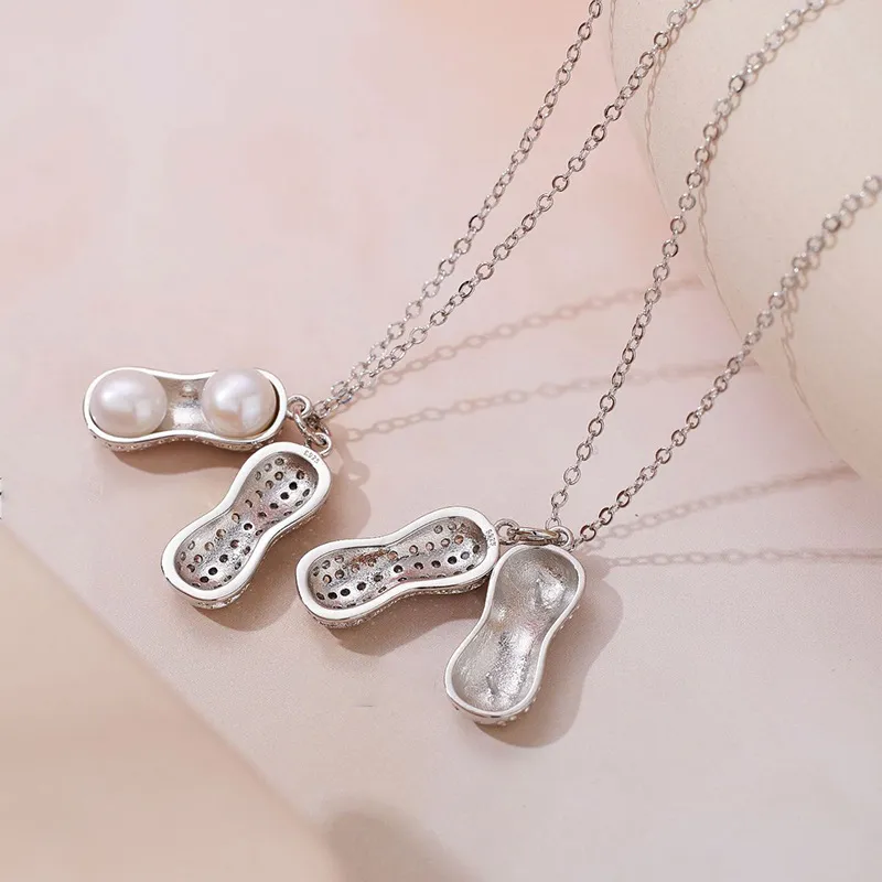 Peanut Pendant Necklace Korean Clavicle Chain Jewelry 5