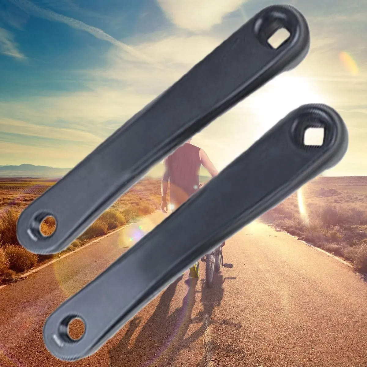 Bicycle Left Steel Pedal Crank for Mountain Bike 170 mm Black Bike 2