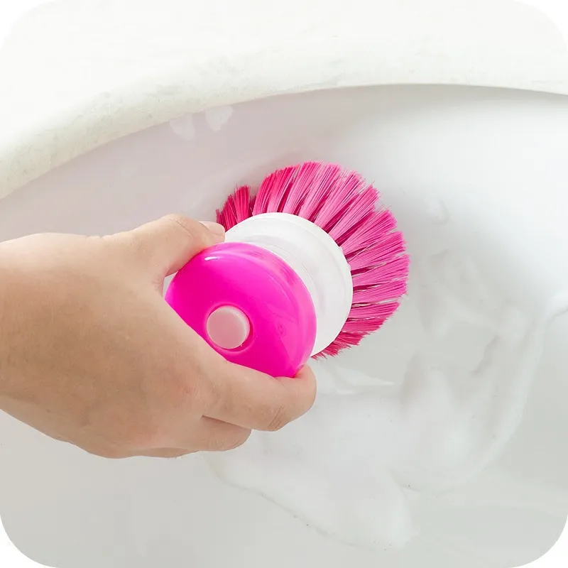 Kitchen Dispense Soap Water Dish Cleaning Brush Creative Washing 7