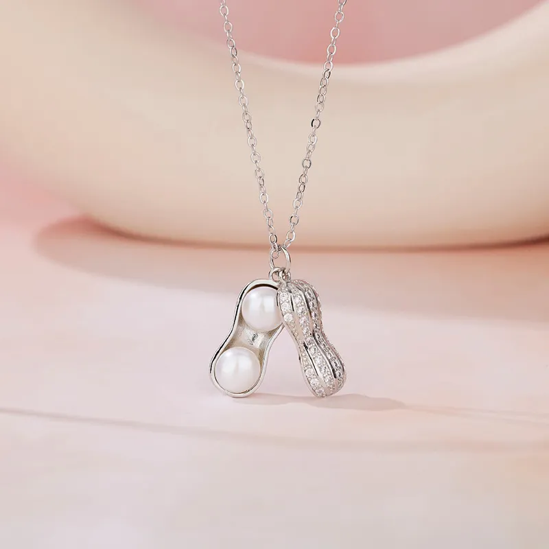 Peanut Pendant Necklace Korean Clavicle Chain Jewelry 6